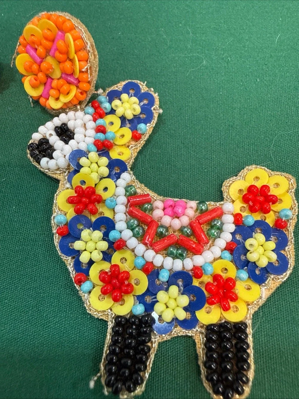 Colorful Beaded Llama Piñata Earrings. 4F